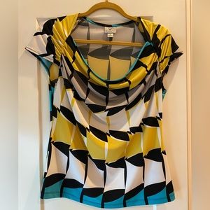 Worthington stretch, Size MED, Ladies Casual Top Multi-colored